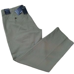 IZOD ~Mens 36X32~British Khaki No Wrinkle-Stain Free Metrix Fit Pants NWT $55.00